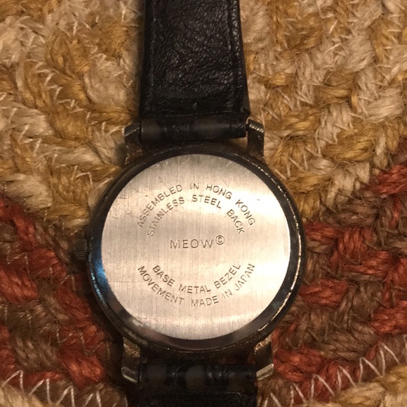 Meow Cat Watch Face - genuine buffalo watch band - Picture 13 of 14